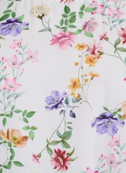 Geblümte Bluse mit Puffärmeln