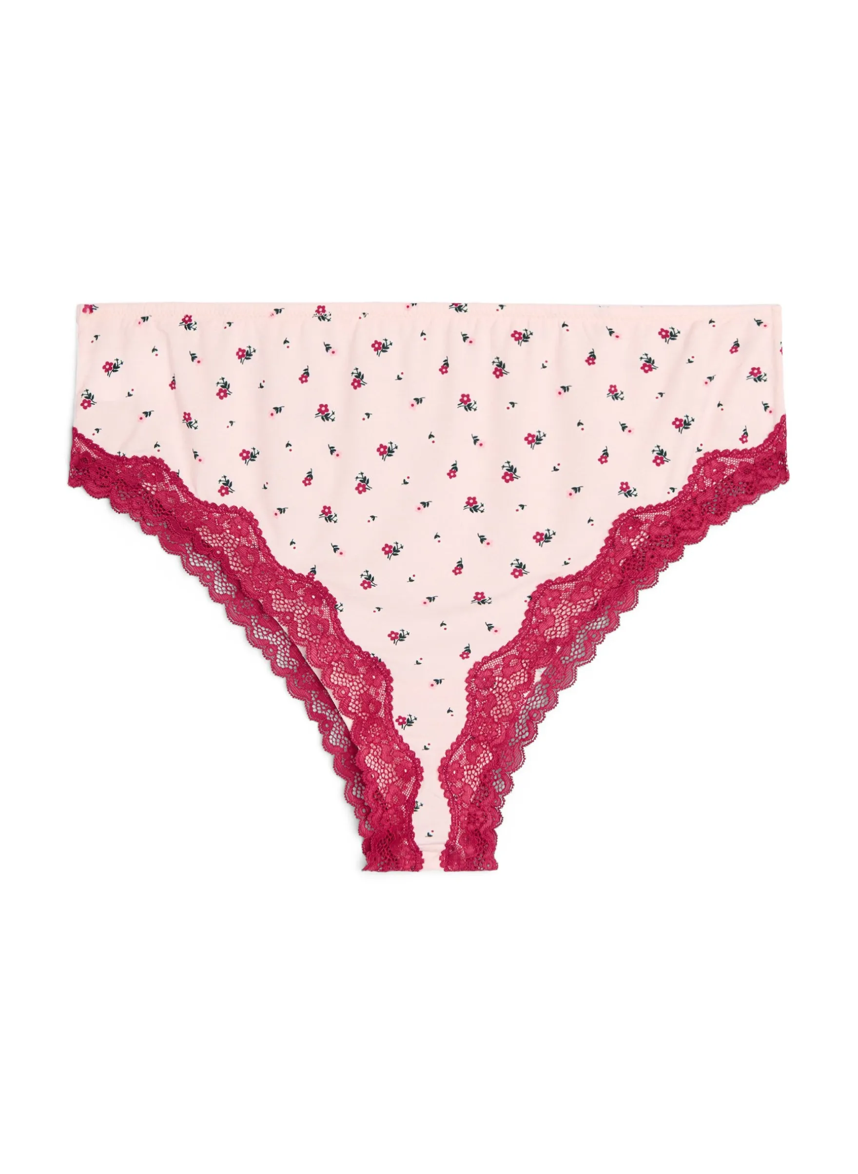 Geblümter Brazilian Slip mit Spitze