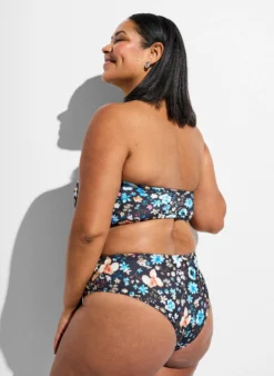 Geblümtes Bandeau-Bikinioberteil