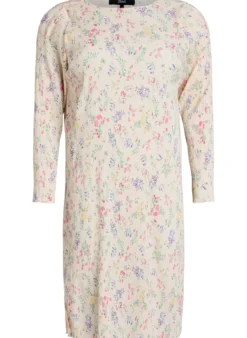 Geblümtes Kleid mit gewellter Textur