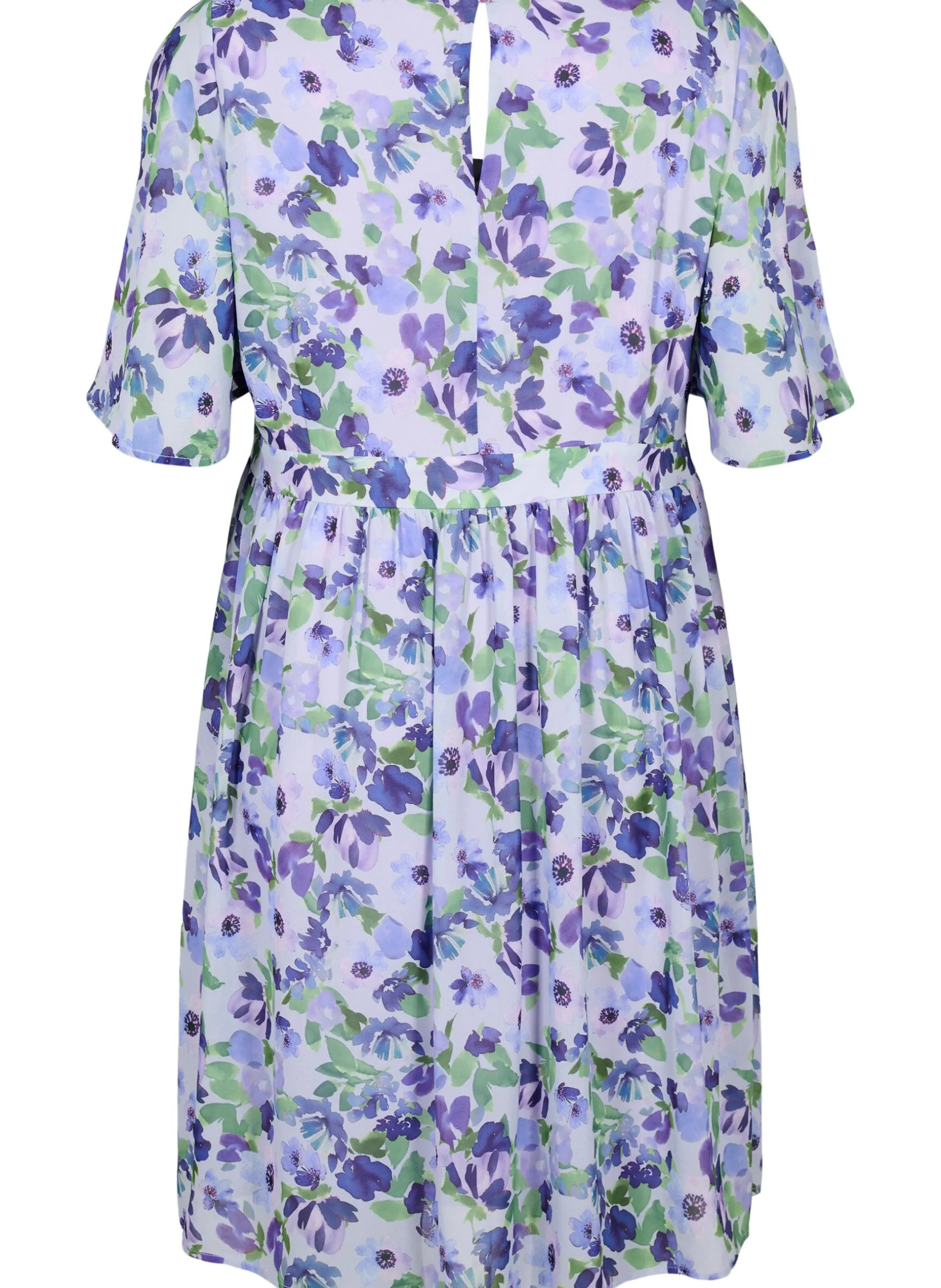Geblümtes Kleid mit kurzen Ärmeln
