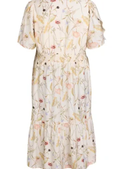 Geblümtes Midi-Kleid in A-Linienform