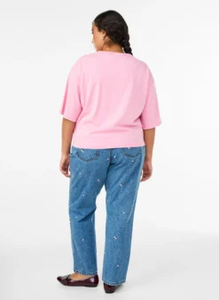 Gemma Jeans mit hoher Taille und aufgestickten Details