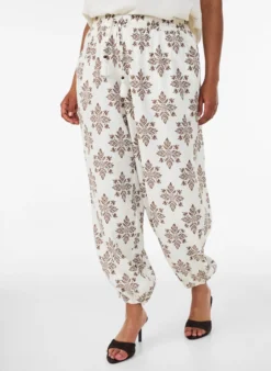 Gemusterte Ballonhose mit hoher Taille