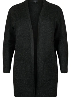 Gemusterter Strickcardigan mit Taschen
