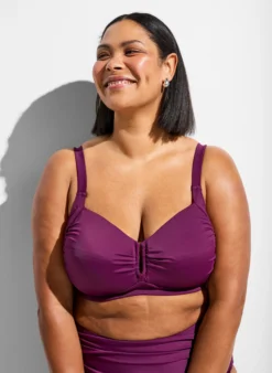 Gepolstertes Bikini Top mit Ringdetail