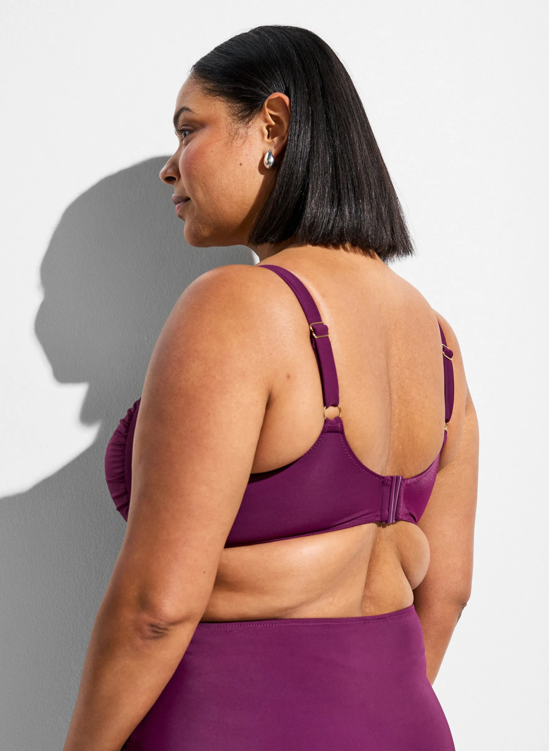 Gepolstertes Bikini Top mit Ringdetail