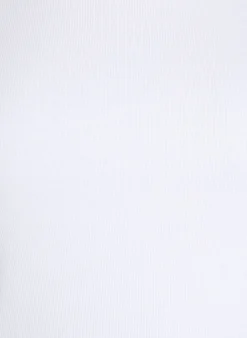 Geripptes Basic-T-Shirt mit Rundhalsausschnitt