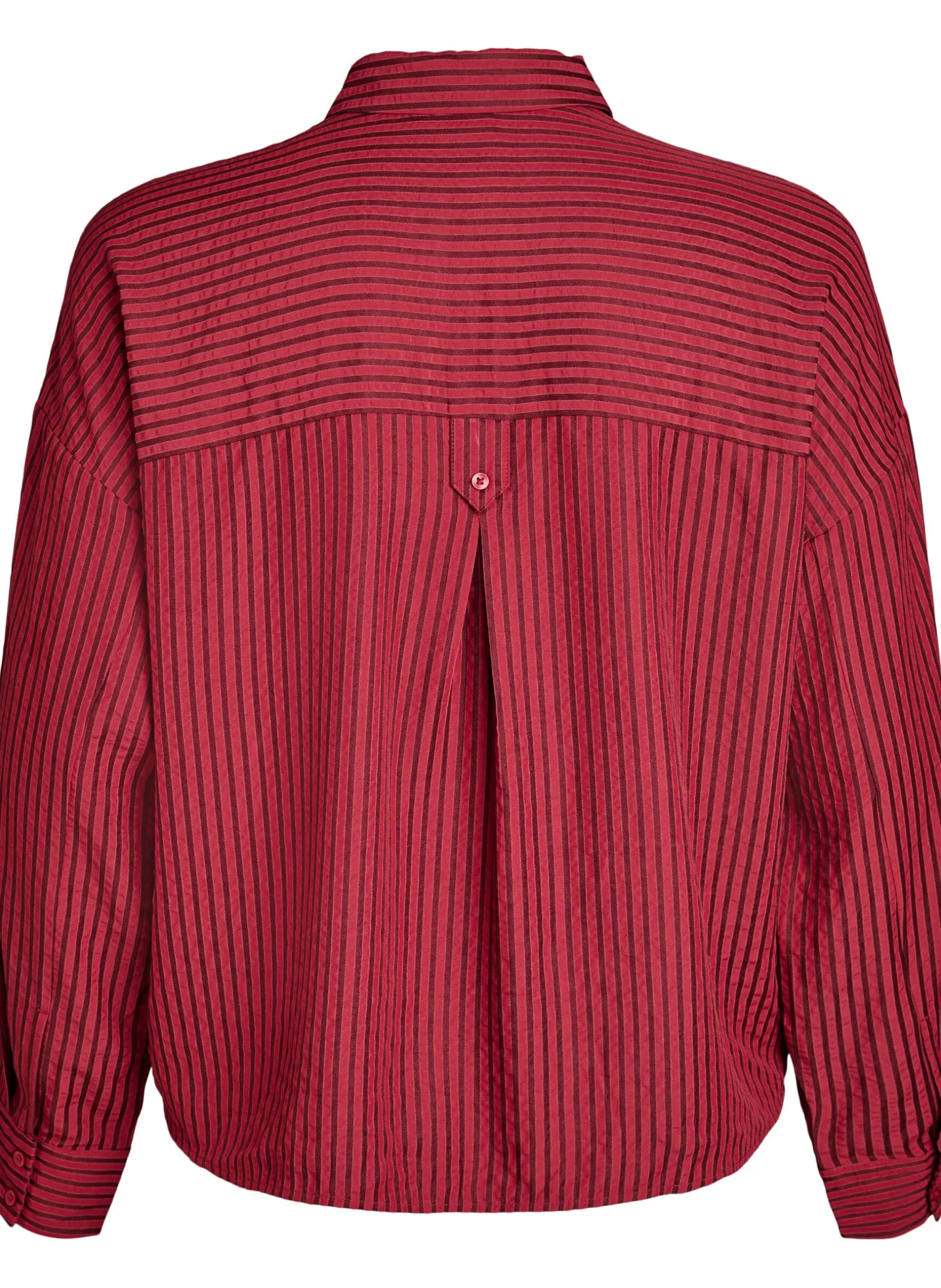 Gestreifte Bluse mit Knopfdetail am Rücken