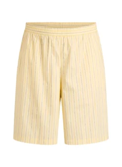 Gestreifte hoch taillierte Shorts mit lockerer Passform