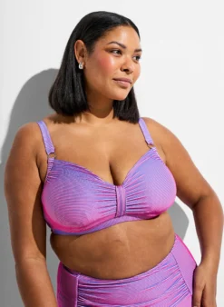 Gestreiftes Bikini-Top mit Bügel