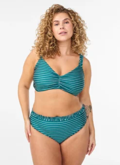 Gestreiftes Bikini Top mit herausnehmbarer Wattierung