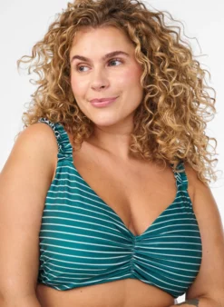 Gestreiftes Bikini Top mit herausnehmbarer Wattierung