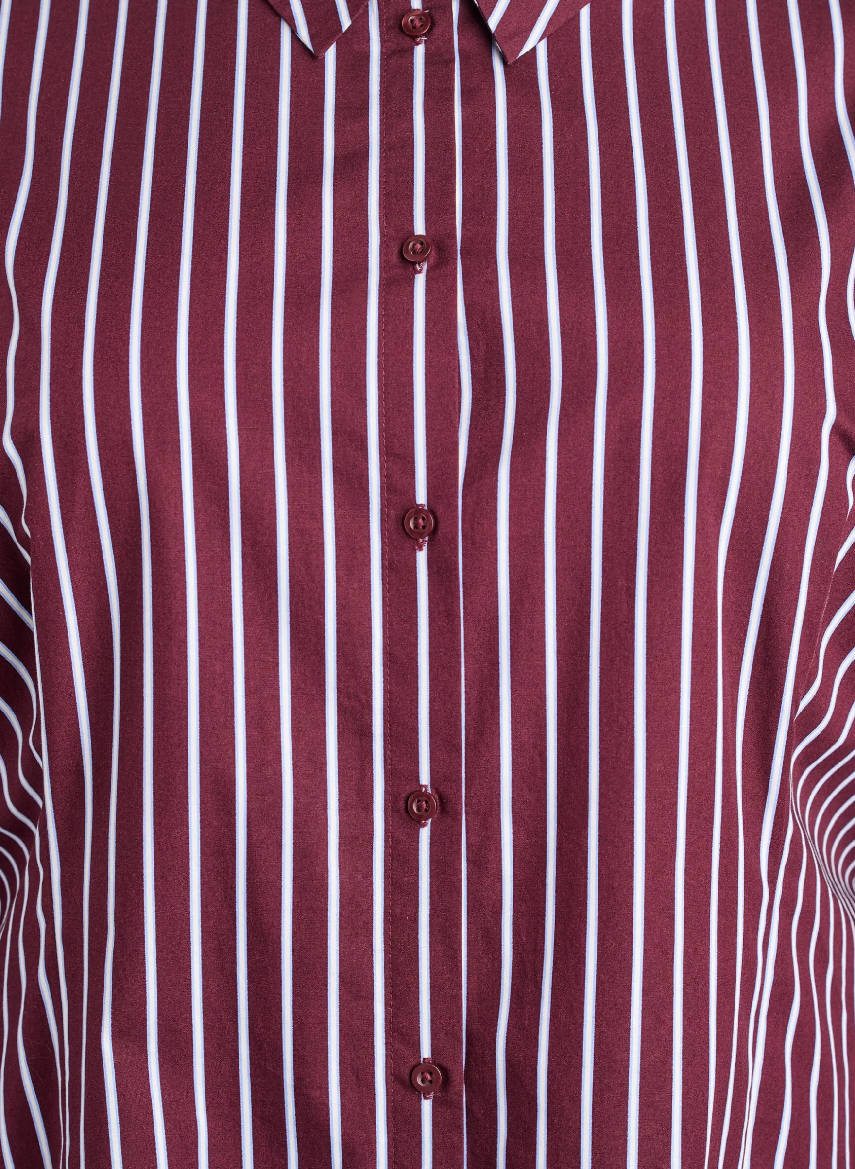 Gestreiftes Hemdkleid mit elastischem Bund