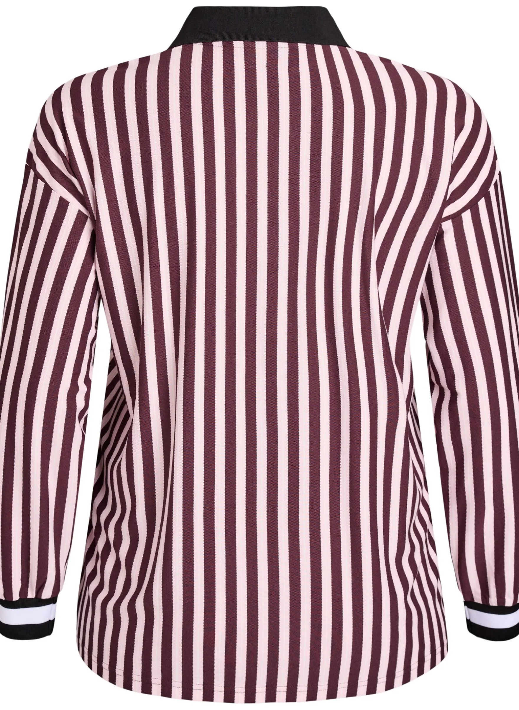 Gestreiftes Poloshirt mit Textaufdruck