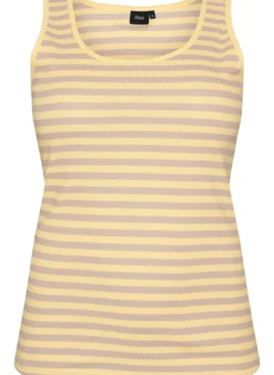 Gestreiftes Tanktop mit Rippenstruktur