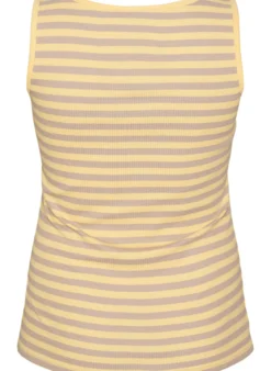 Gestreiftes Tanktop mit Rippenstruktur
