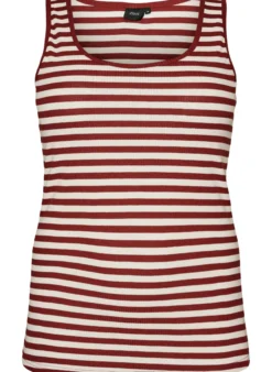 Gestreiftes Tanktop mit Rippenstruktur