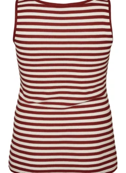 Gestreiftes Tanktop mit Rippenstruktur