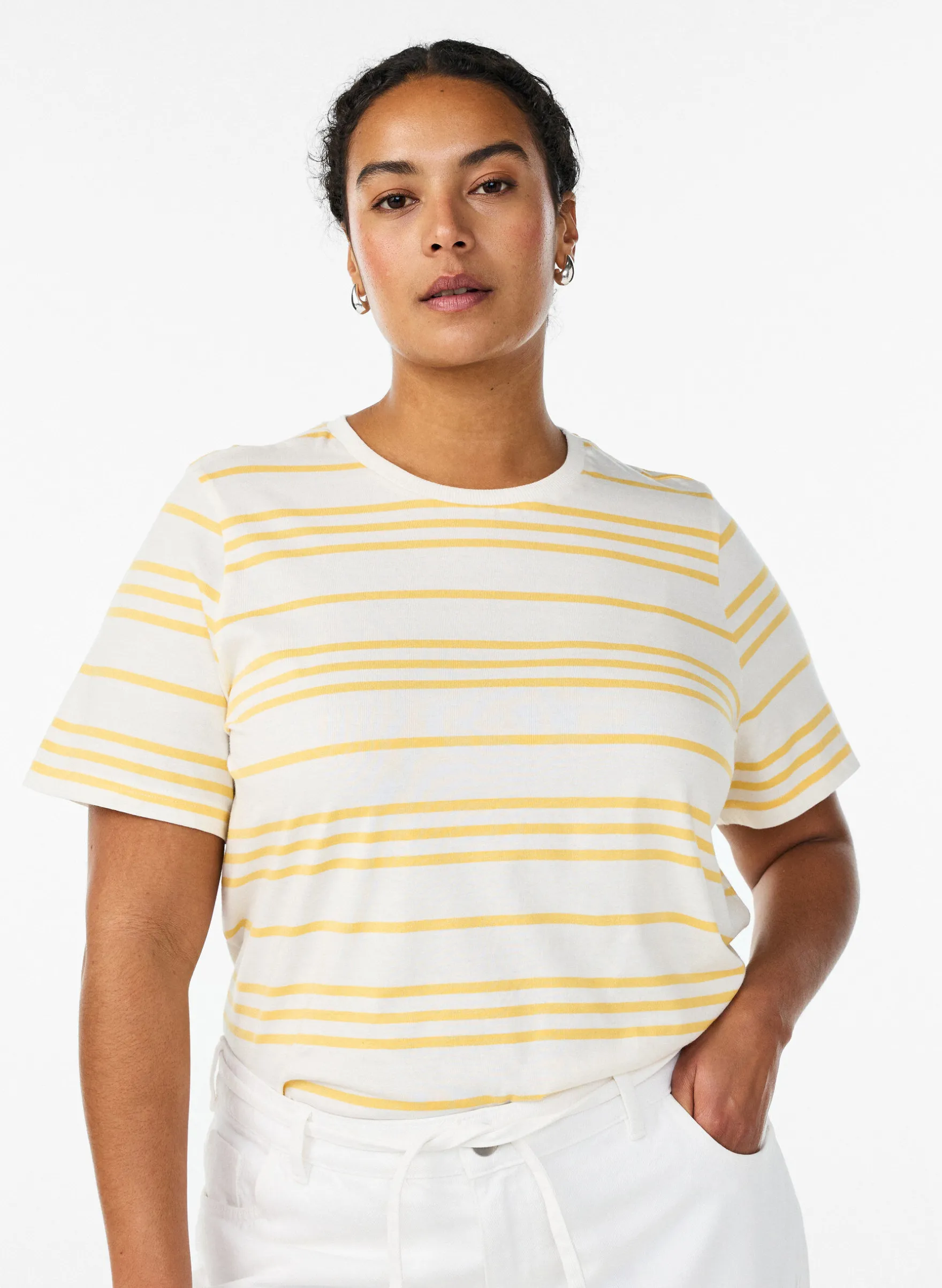 Gestreiftes T-Shirt aus Baumwolle