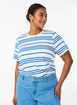Gestreiftes T-Shirt aus Baumwolle