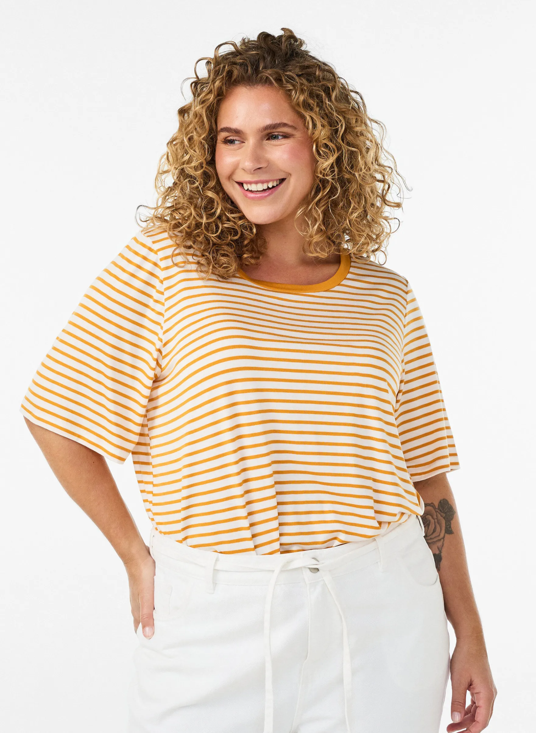 Gestreiftes T-Shirt aus TENCEL™ Lyocell