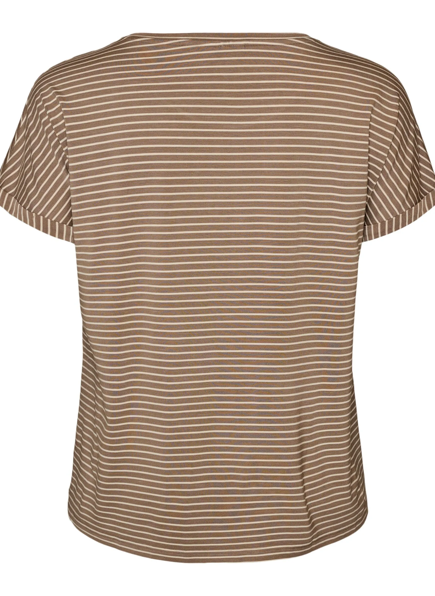 Gestreiftes T-Shirt aus Viskose mit Rundhalsausschnitt