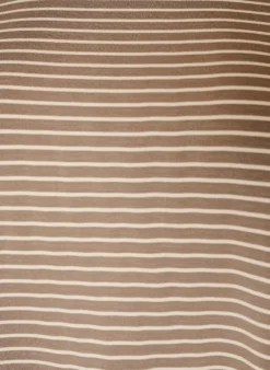 Gestreiftes T-Shirt aus Viskose mit Rundhalsausschnitt
