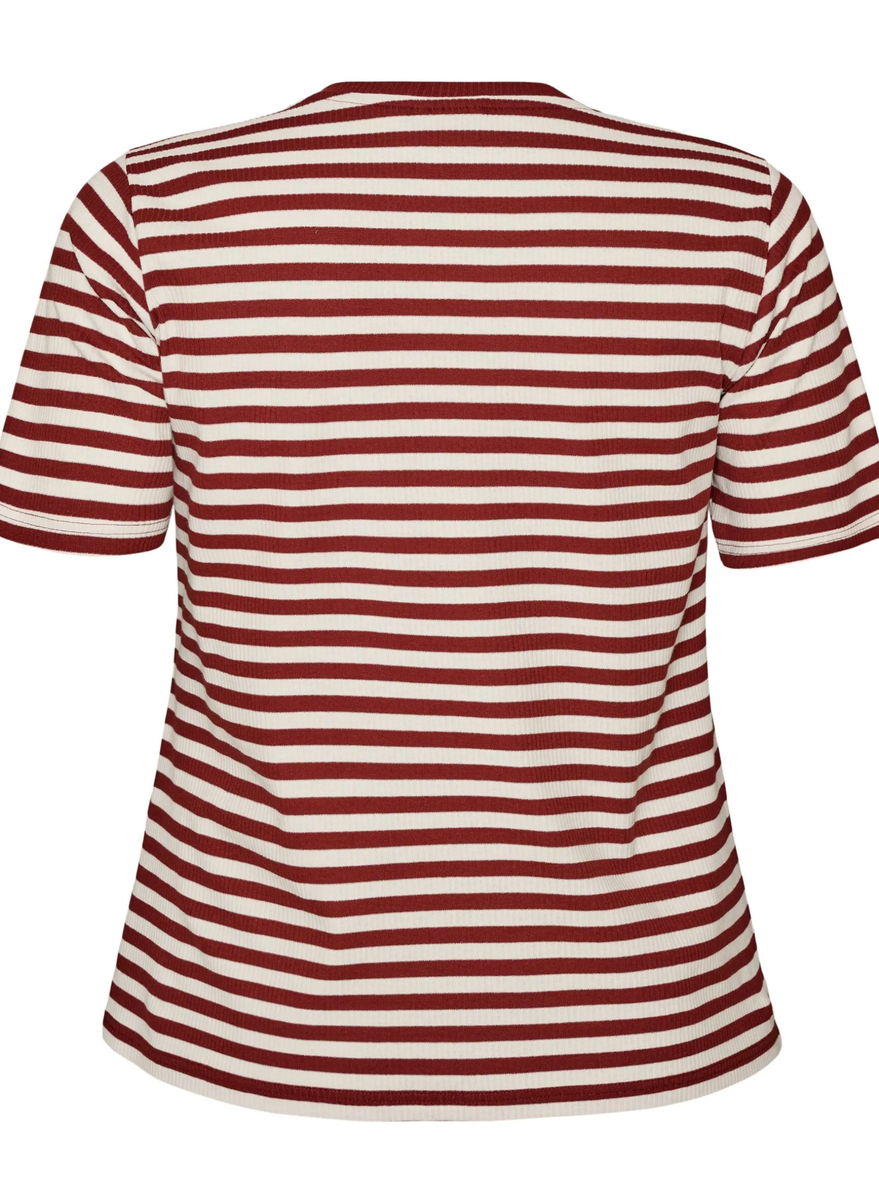 Gestreiftes T-Shirt mit gerippter Struktur