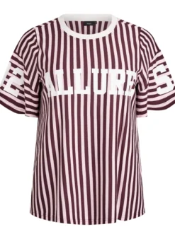 Gestreiftes T-Shirt mit sportlichem Design