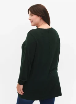 Gestrickte Bluse aus Baumwoll-Viskose-Mischung