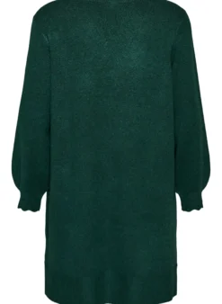 Gestricktes Minikleid mit gewelltem Saum und Schlitzen