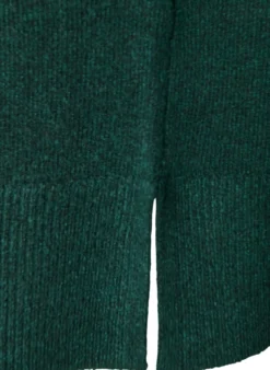 Gestricktes Minikleid mit gewelltem Saum und Schlitzen