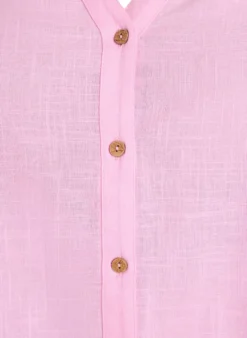 Hemdbluse aus Baumwolle mit V-Ausschnitt