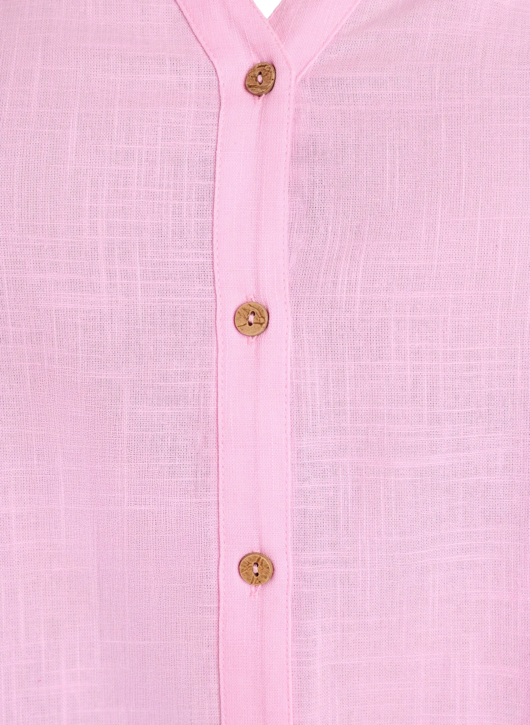Hemdbluse aus Baumwolle mit V-Ausschnitt