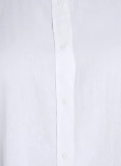 Hemdbluse aus Leinen und Viskose mit 3/4-Ärmeln