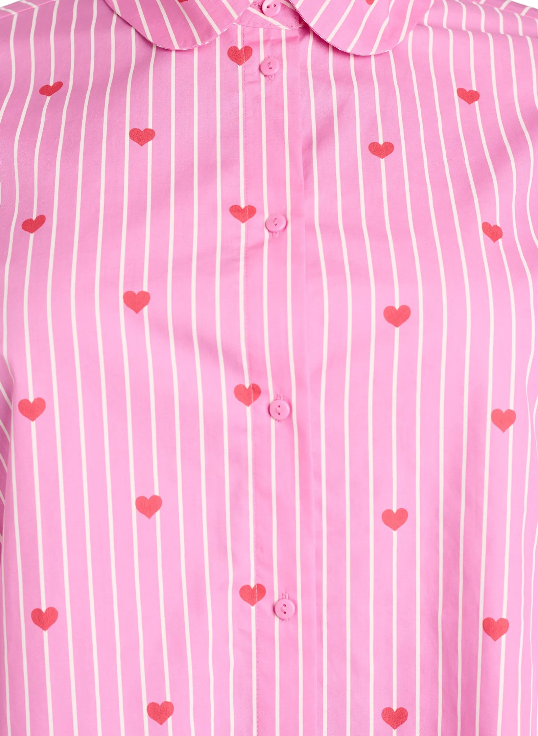 Hemdbluse mit Streifen und Herzen