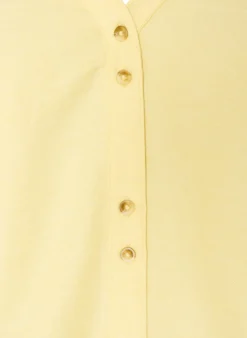 Hemdbluse mit V-Ausschnitt und kurzen Ärmeln
