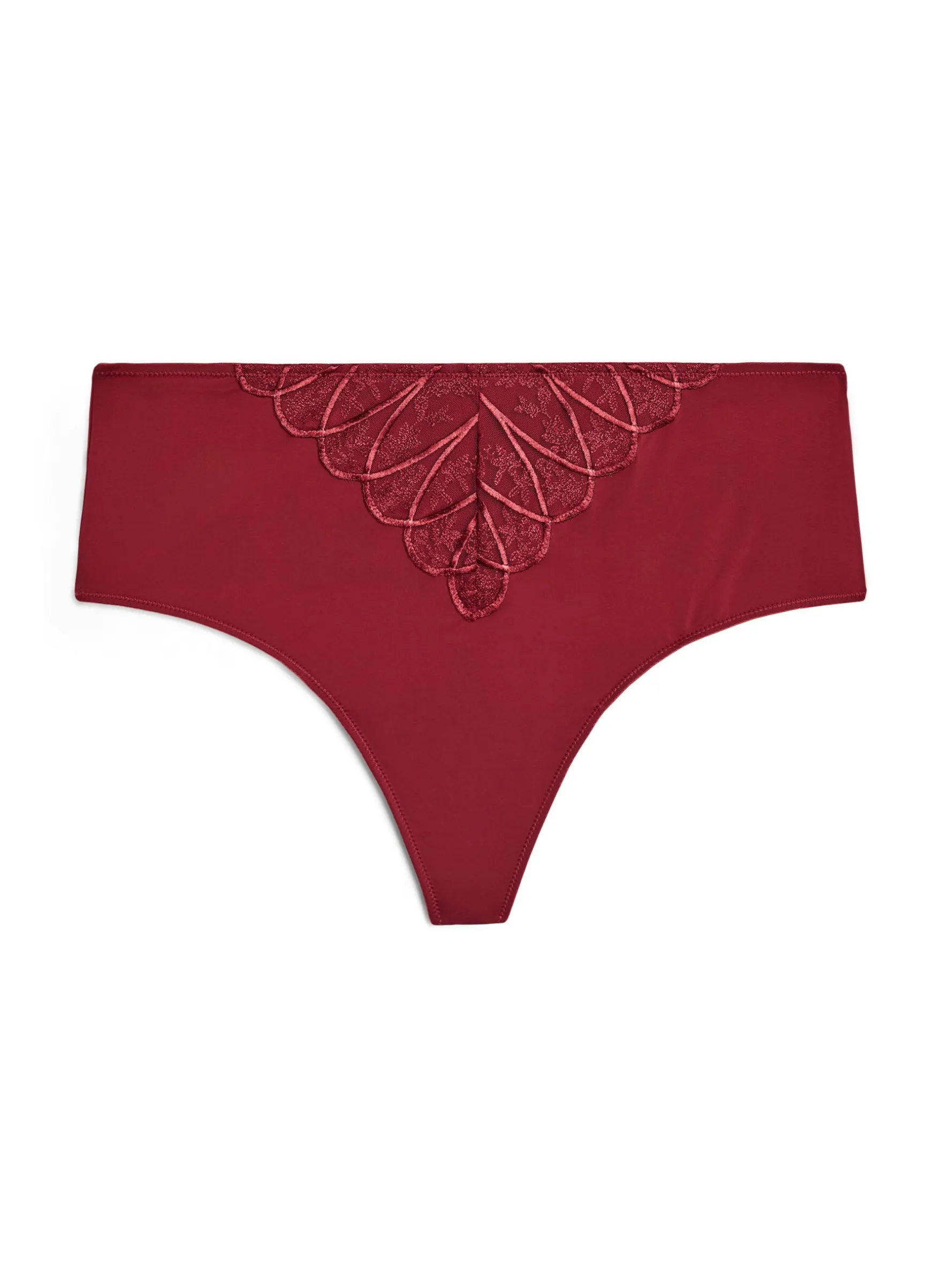 Hipster-String aus Mikrofaser mit Spitzendetails