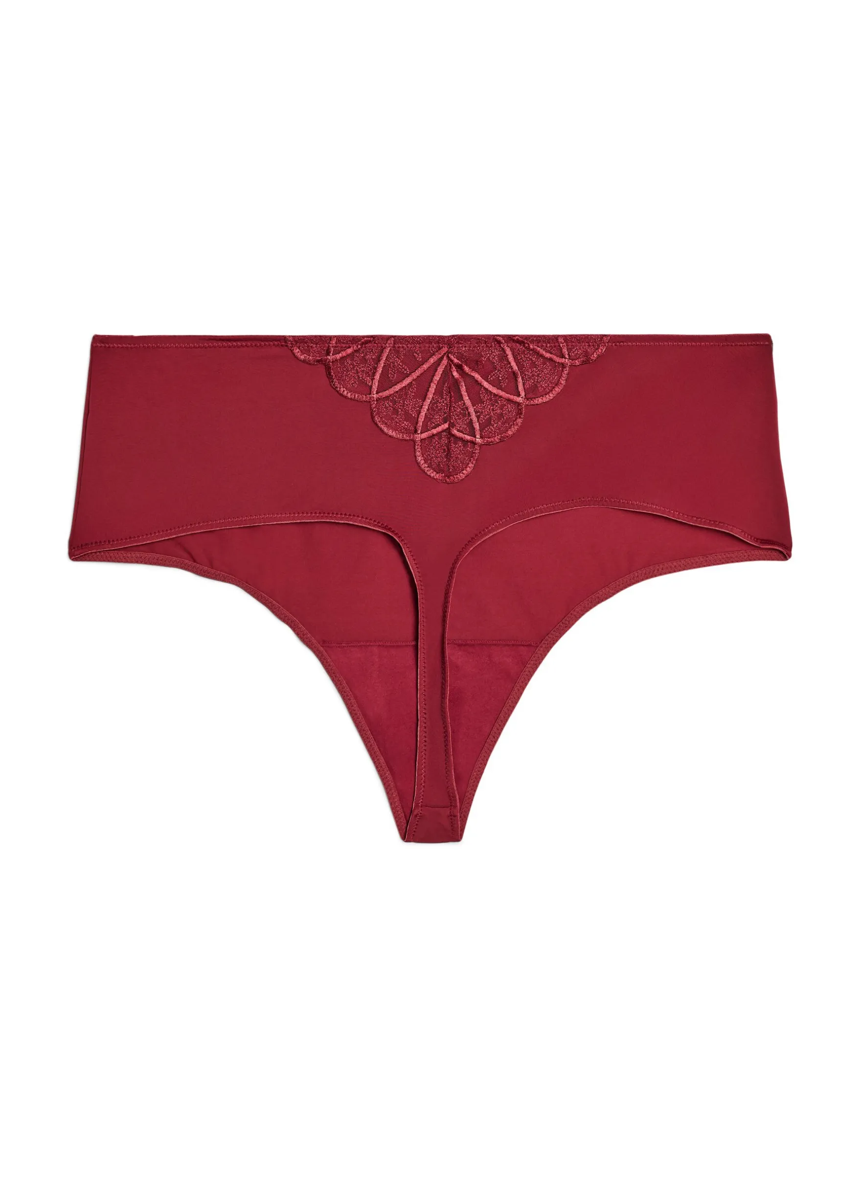 Hipster-String aus Mikrofaser mit Spitzendetails