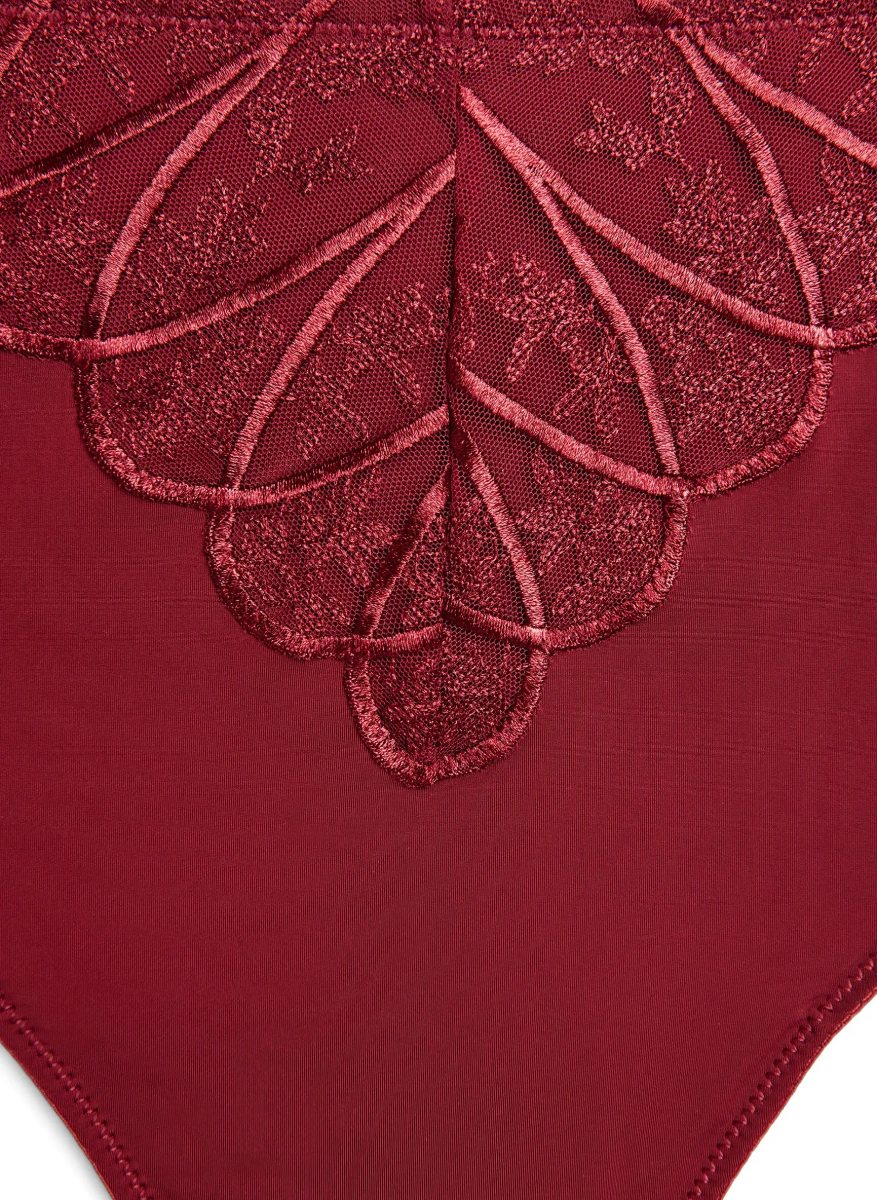 Hipster-String aus Mikrofaser mit Spitzendetails