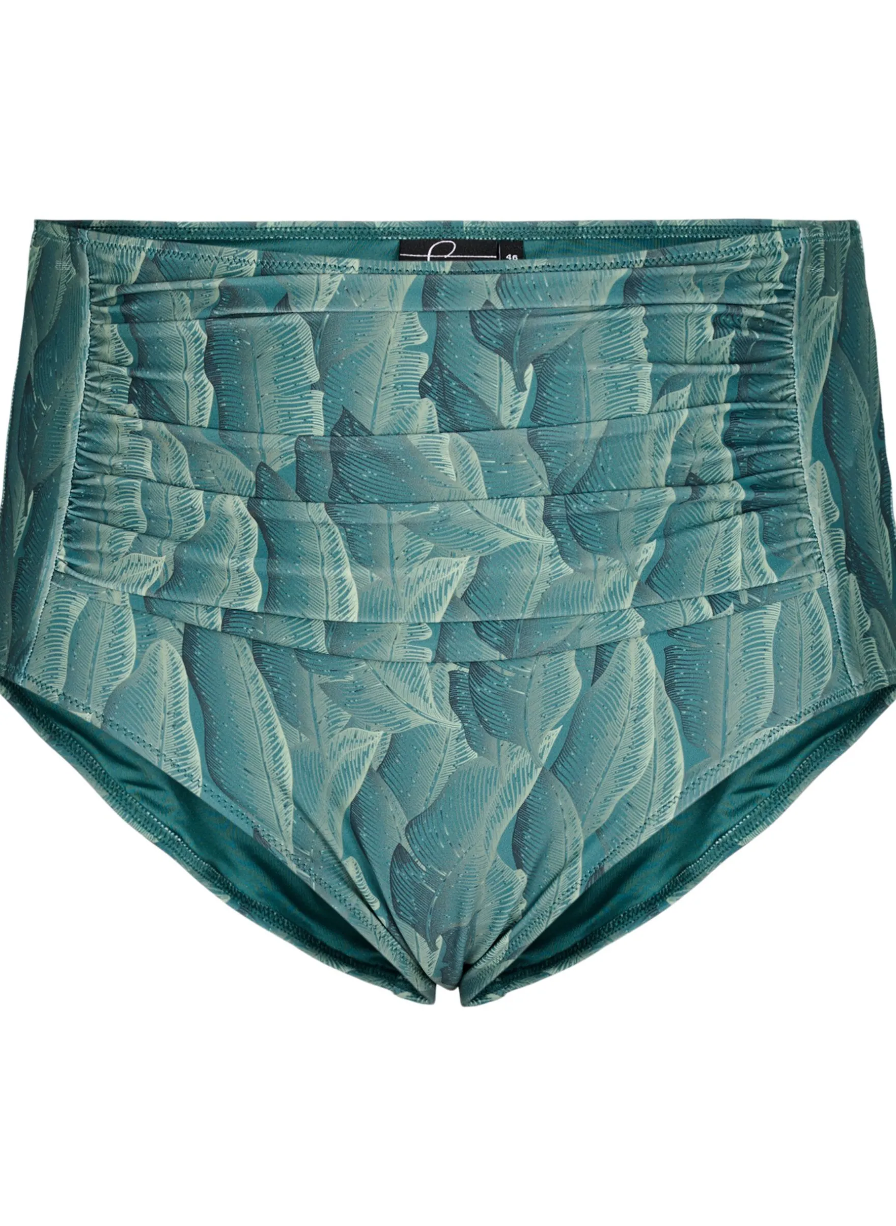 Hoch taillierte Bikinihose mit Print