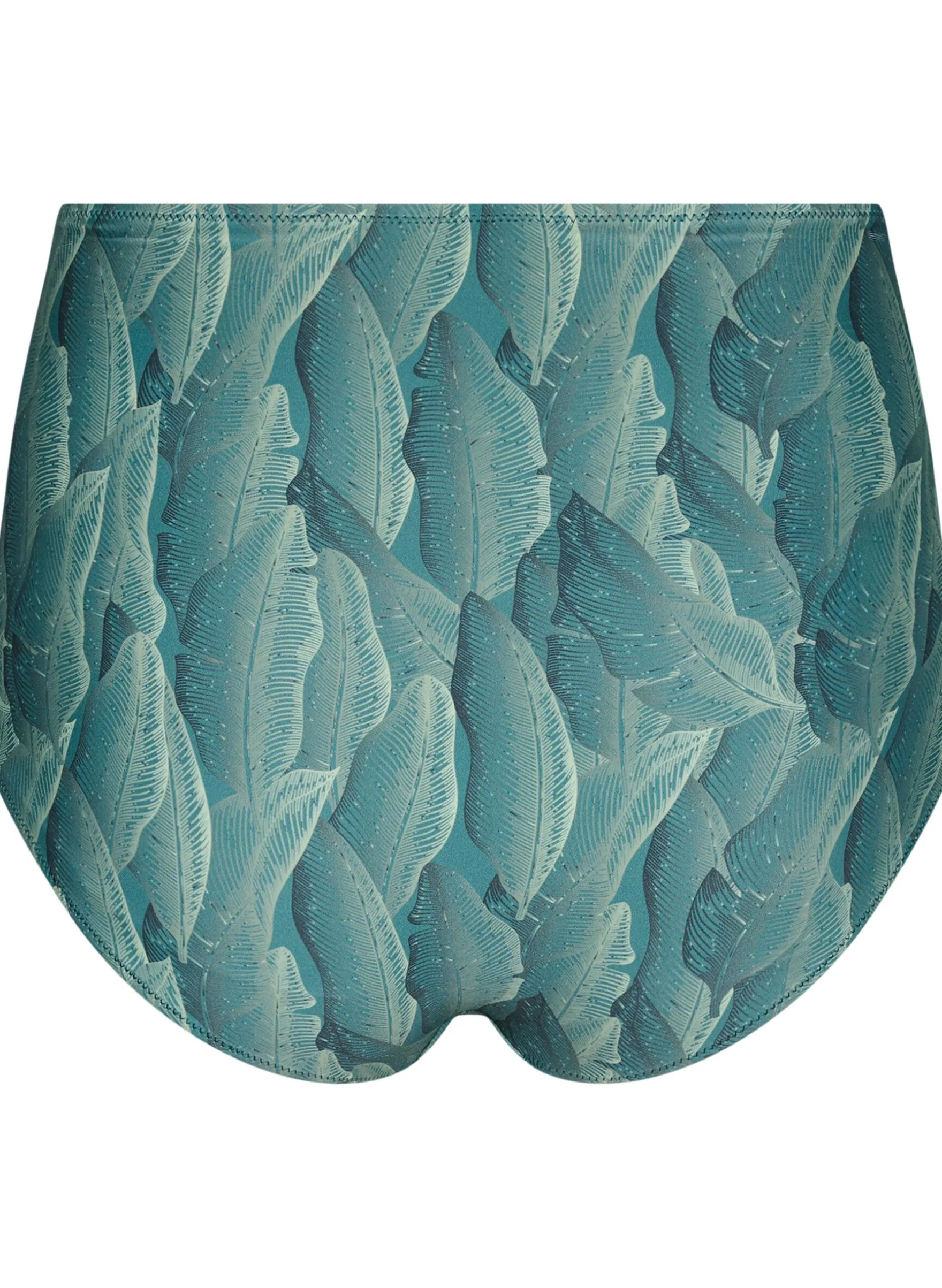 Hoch taillierte Bikinihose mit Print