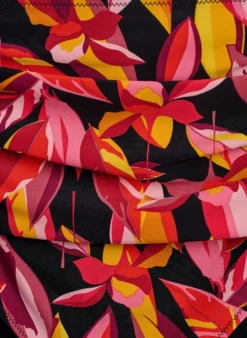 Hoch taillierte Bikinihose mit Print