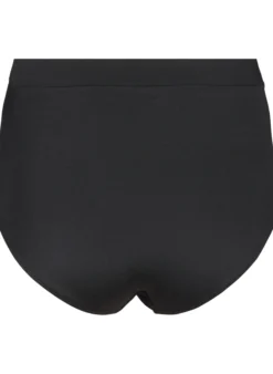 Hoch taillierte Bikinihose mit Raffung