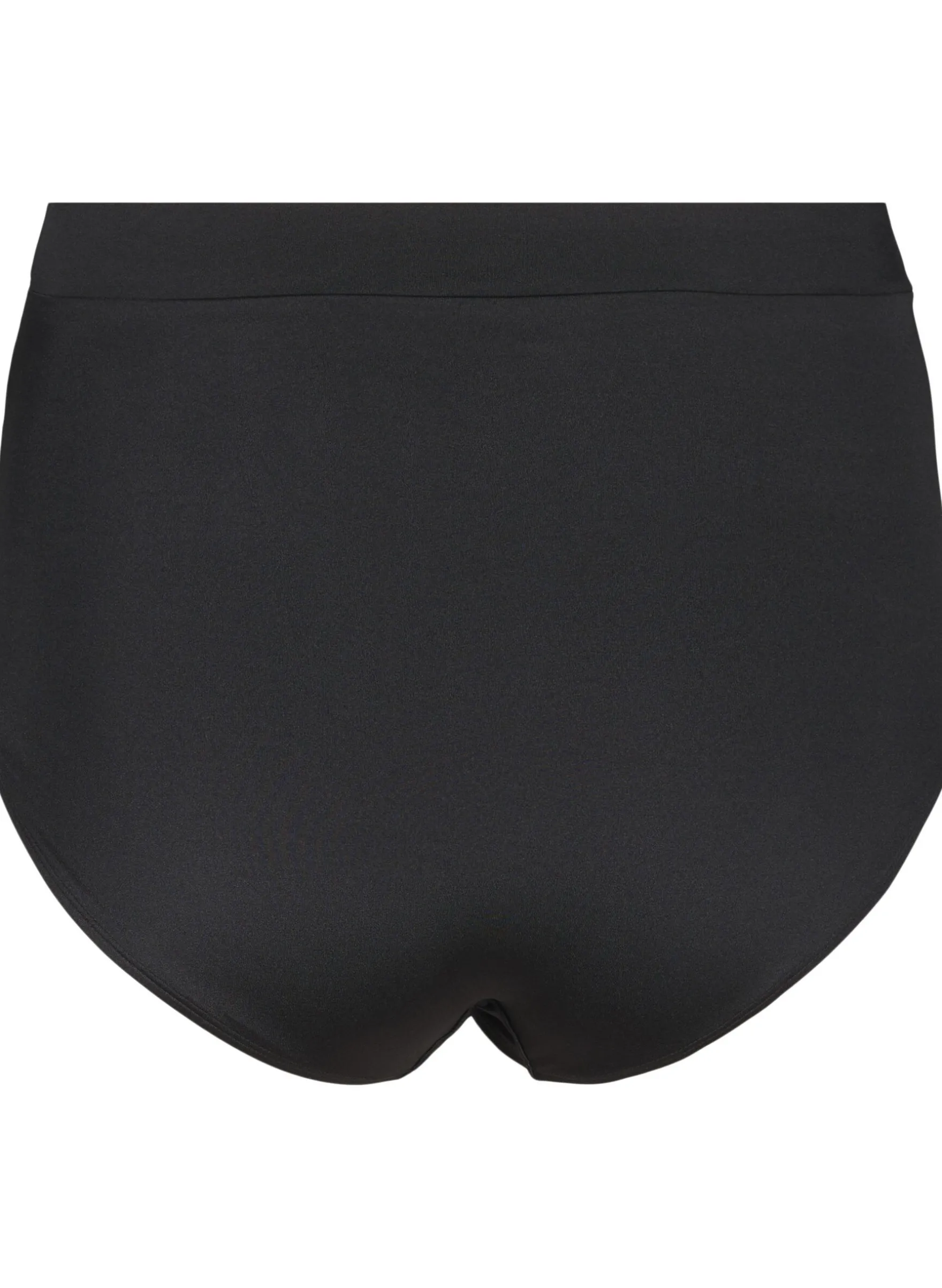 Hoch taillierte Bikinihose mit Raffung