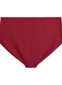 Hoch taillierte Bikinihose mit Struktur