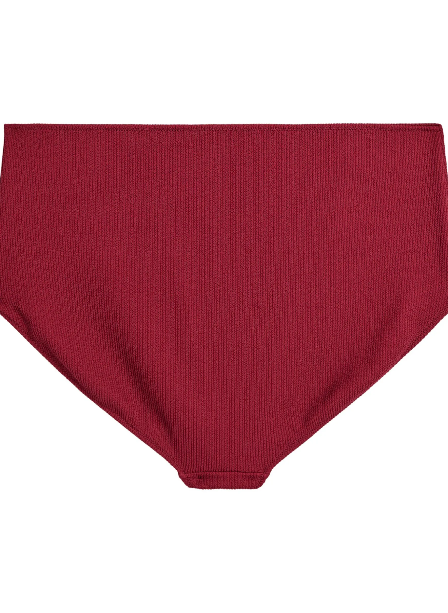 Hoch taillierte Bikinihose mit Struktur