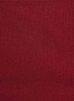 Hoch taillierte Bikinihose mit Struktur