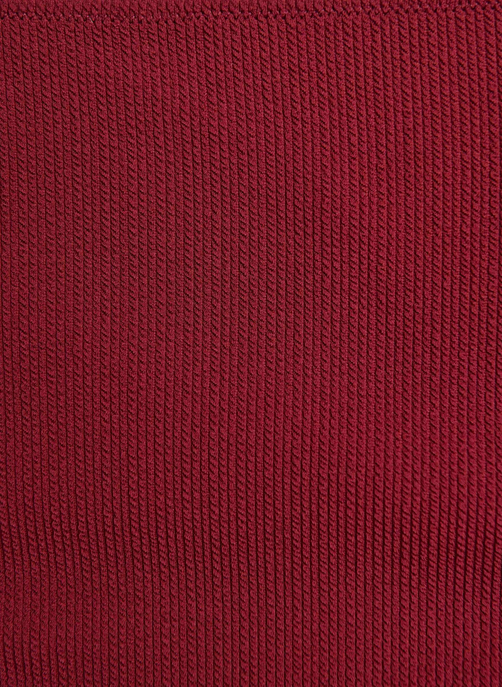 Hoch taillierte Bikinihose mit Struktur